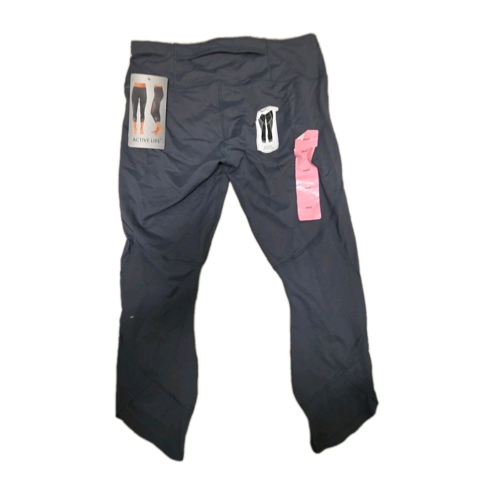 Nwt Womens Active Life Capris Blackened‎ Pearl Gray Yoga Size Small S
